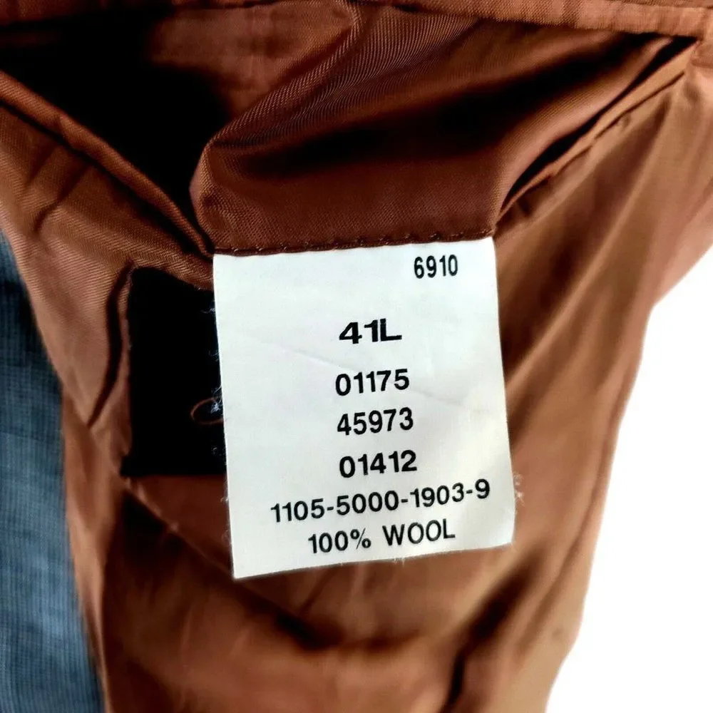Joseph Jos A Bank Wool 2 Button‎ Blazer 38R Gray Star Check Tagged 41L